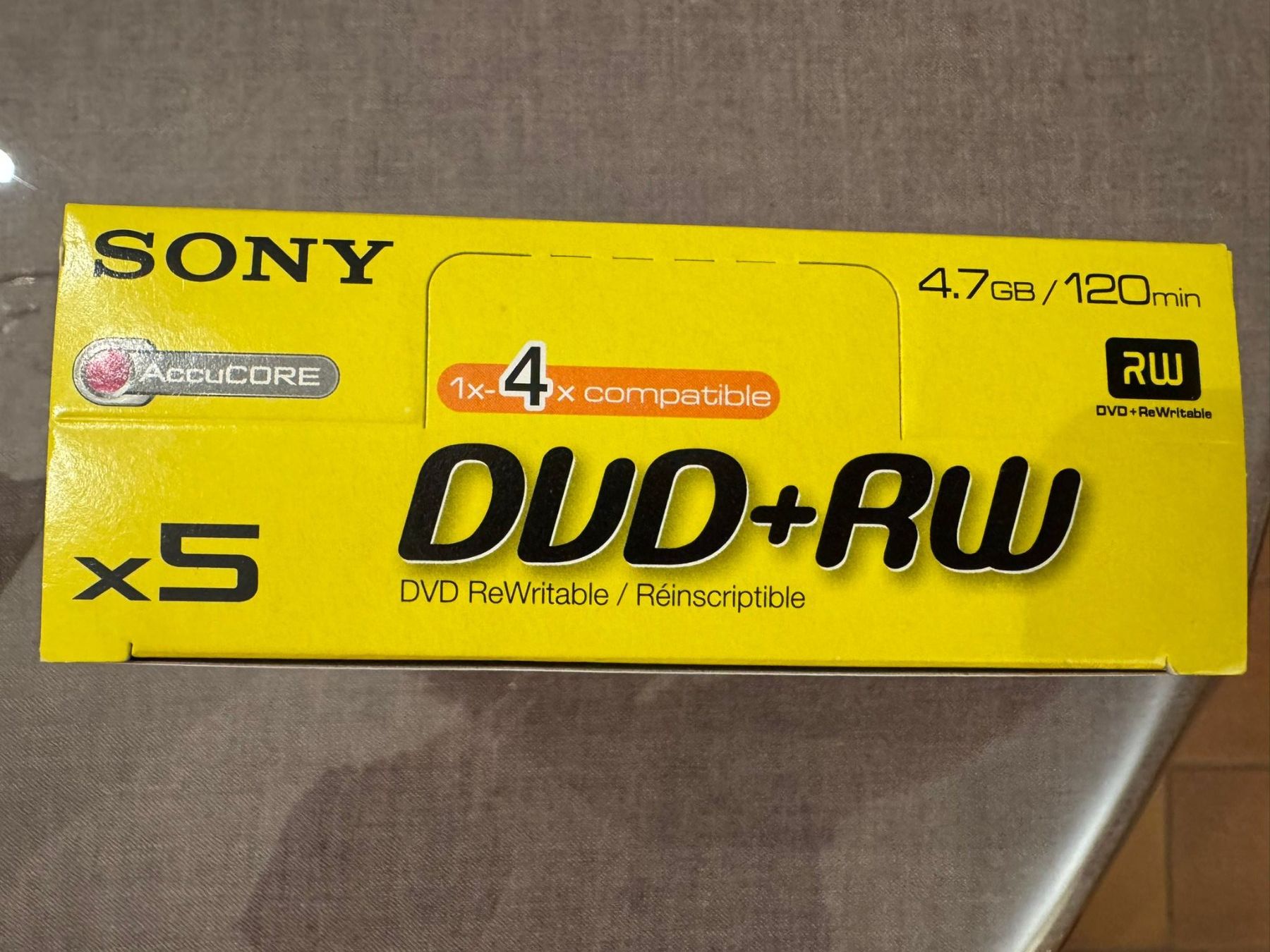 Tutti i DVDs: Pack of 5x SONY DVD Rewritable DVD+RW – Nuovo e nell'imballaggio originale da Zürich venduto da aygo_a 2