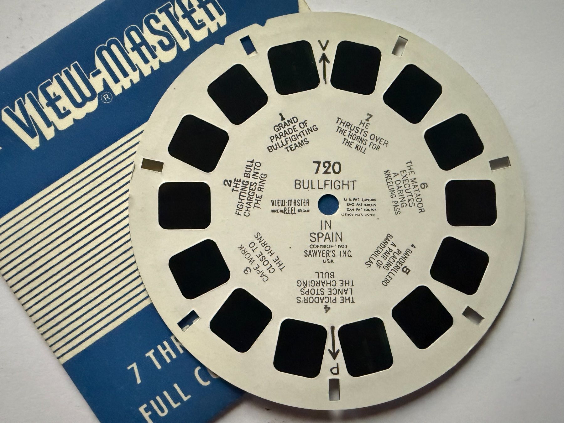 View-master Giocattoli: View-Master 3D: Nr. 720 BULLFIGHT IN SPAIN – Usato da Tegerfelden venduto da siebenmacky 2