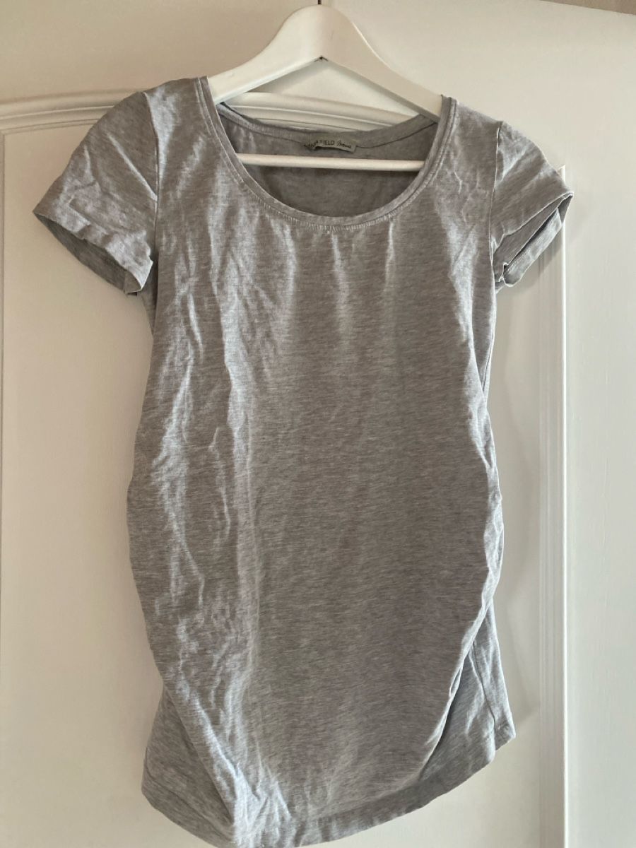 T-shirt: Graues Schwangerschaftsshirt, Grösse M – Usato da St. Gallen venduto da Msgoethe