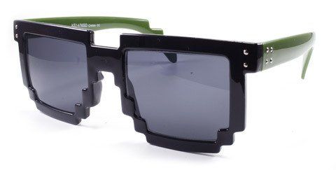 Occhiali & Lenti: Pixel Retro Gamer Sonnenbrille schwarz olive SRT231-BKOL – Nuovo e nell'imballaggio originale da Illnau venduto da diy-shop