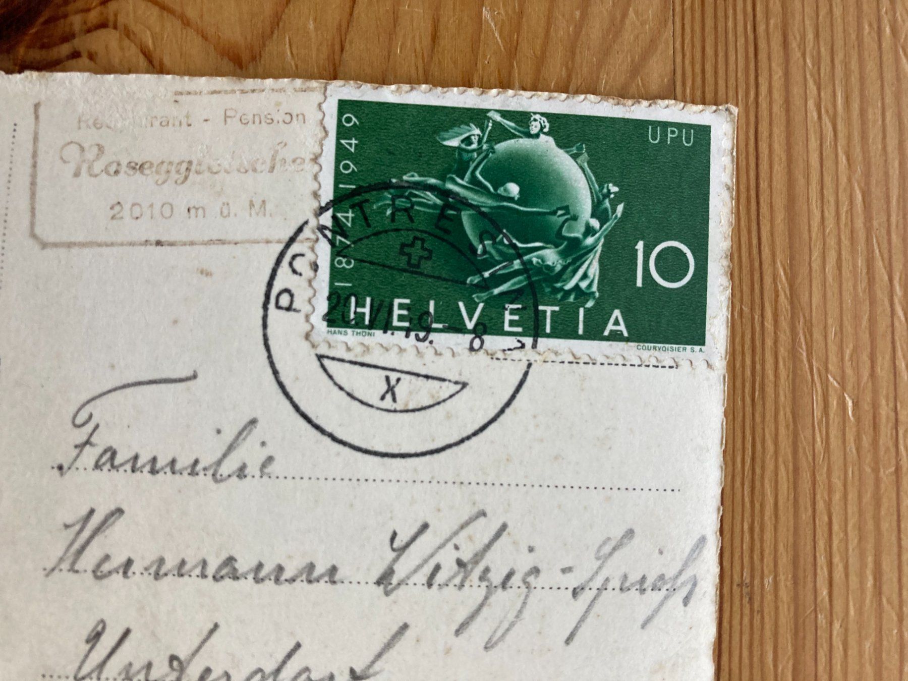 Cartoline postali: Roseggtal - AK 1949 – Usato da Oberuzwil venduto da Henri09 1