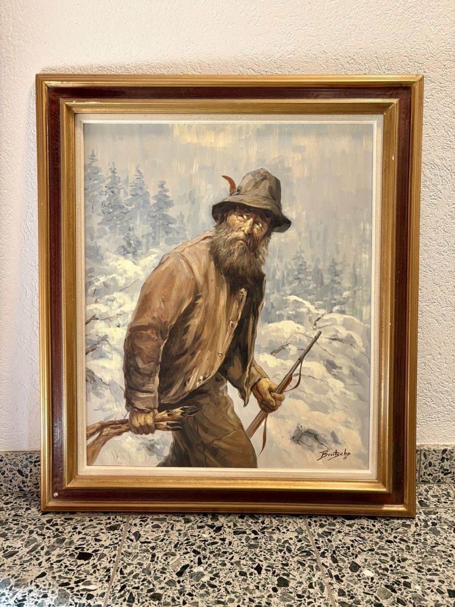 Dipinti: Winterlandschaft mit Jäger - Brutsche – Usato da Rongellen venduto da Maco83