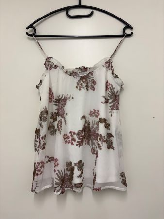 Damen Top mit Blumenmuster weiss Grösse XS Vero Moda