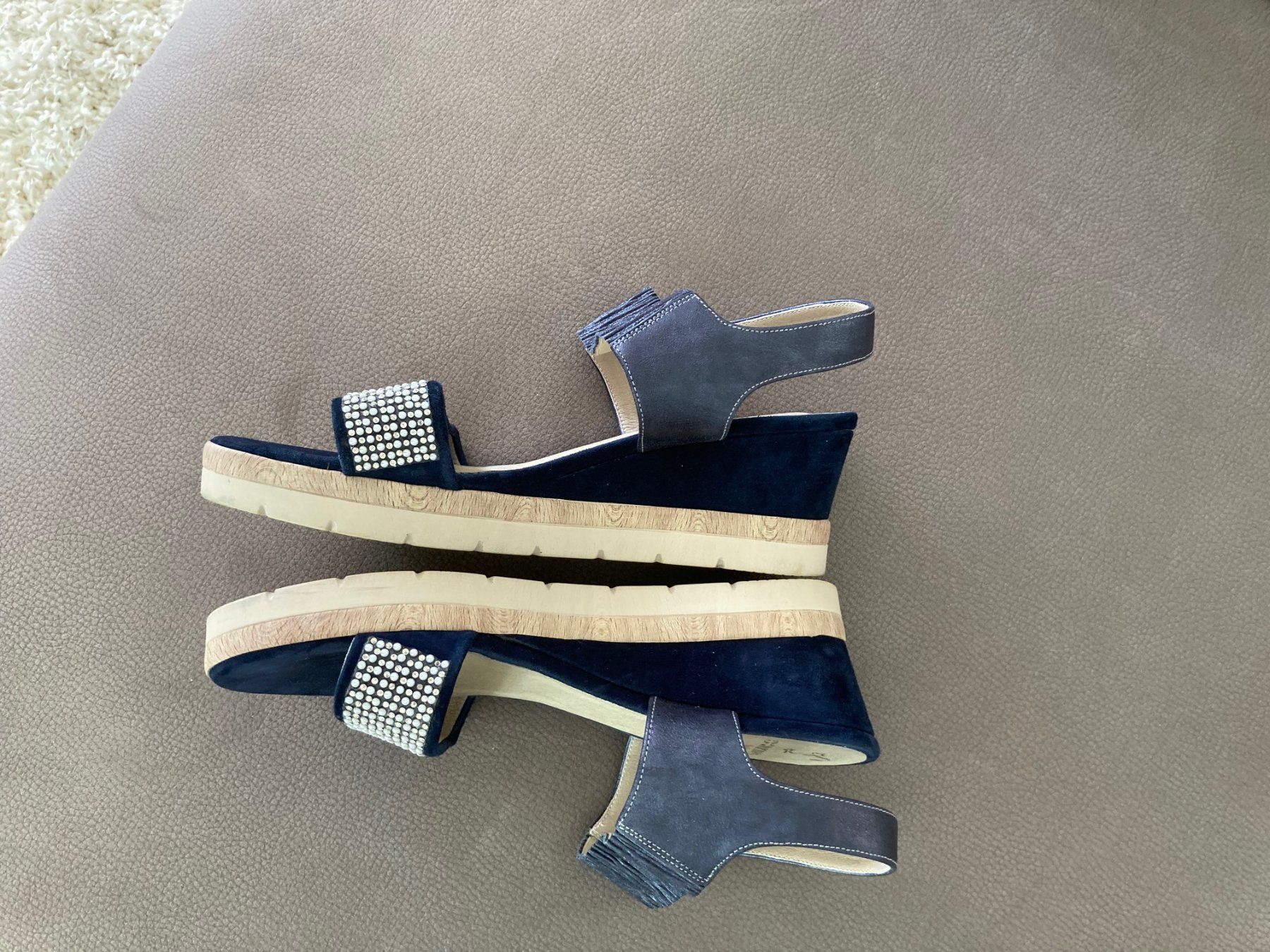 Scarpe da donna: Schuhe Keilabsatz blau Gr. 39, Wildleder – Usato da Glattpark (Opfikon) venduto da Pangie 3