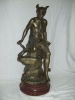 Merkur Skulptur von Eutrope Bouret  (1833 - 1906) Régule