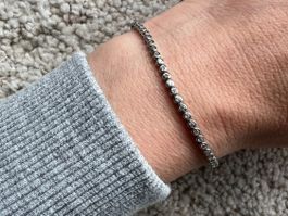 Bracelet tennis en argent 925 et zircons 2mm