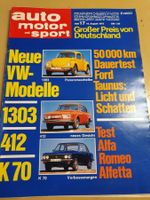 AMS 17/72 VW 1303 412 K70 Alfa Alfetta Ford Taunus xx