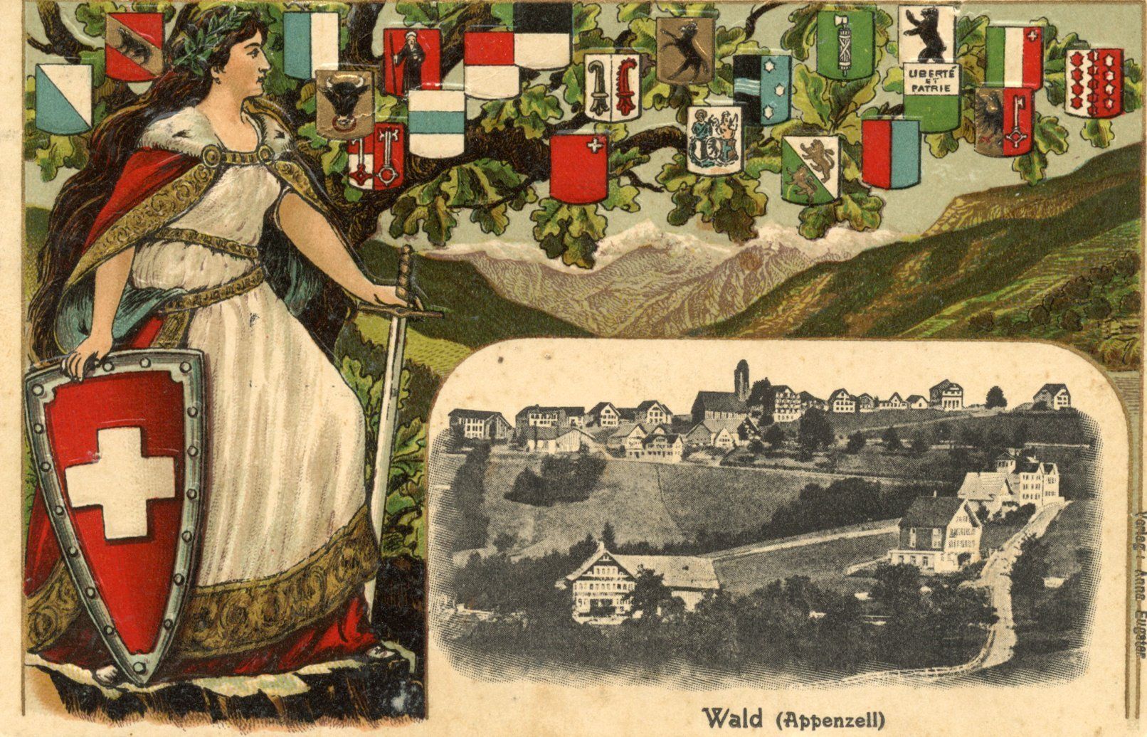 Cartoline postali: Wald Appenzell – Usato da Ruggell venduto da spalkur42