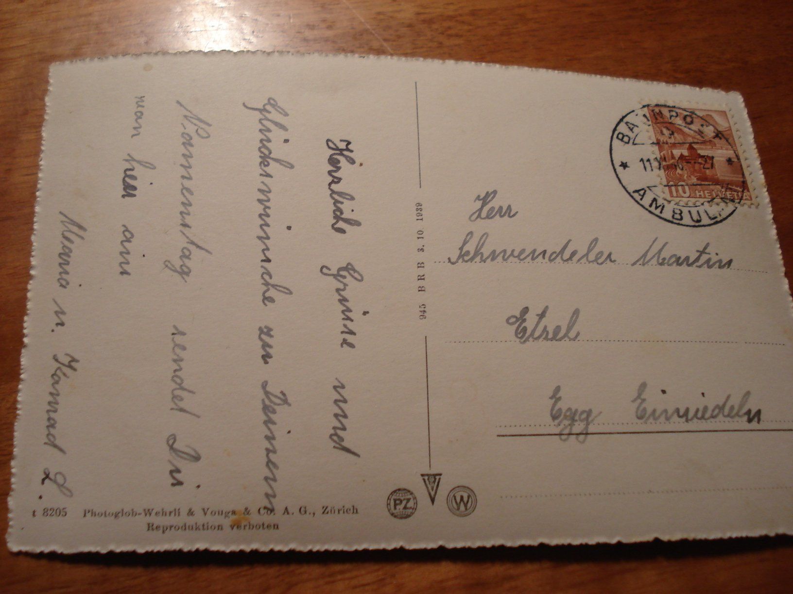 Cartoline postali: Pfäffikon Schwyz – Usato da Niederwil AG venduto da morostahu 1