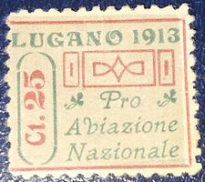 Flugpostvorläufer Lugano mit Att. *  Kat. 6000.-