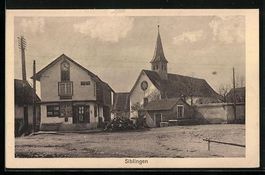 Siblingen, Ortspartie mit Geschäftshaus