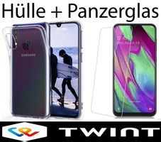 HÜLLE +PANZERGLAS Cover CLEAR Case für Samsung Galaxy A40