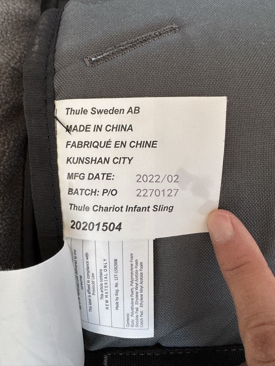 Amache: Thule Chariot Infant Sling Babysitz – Usato da Humlikon venduto da Marsupilami8 3