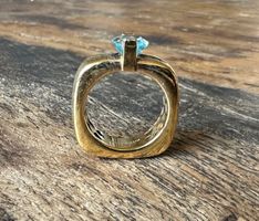 BY PITTI&SISI BAGUE EN ARGENT DORÈ! 58