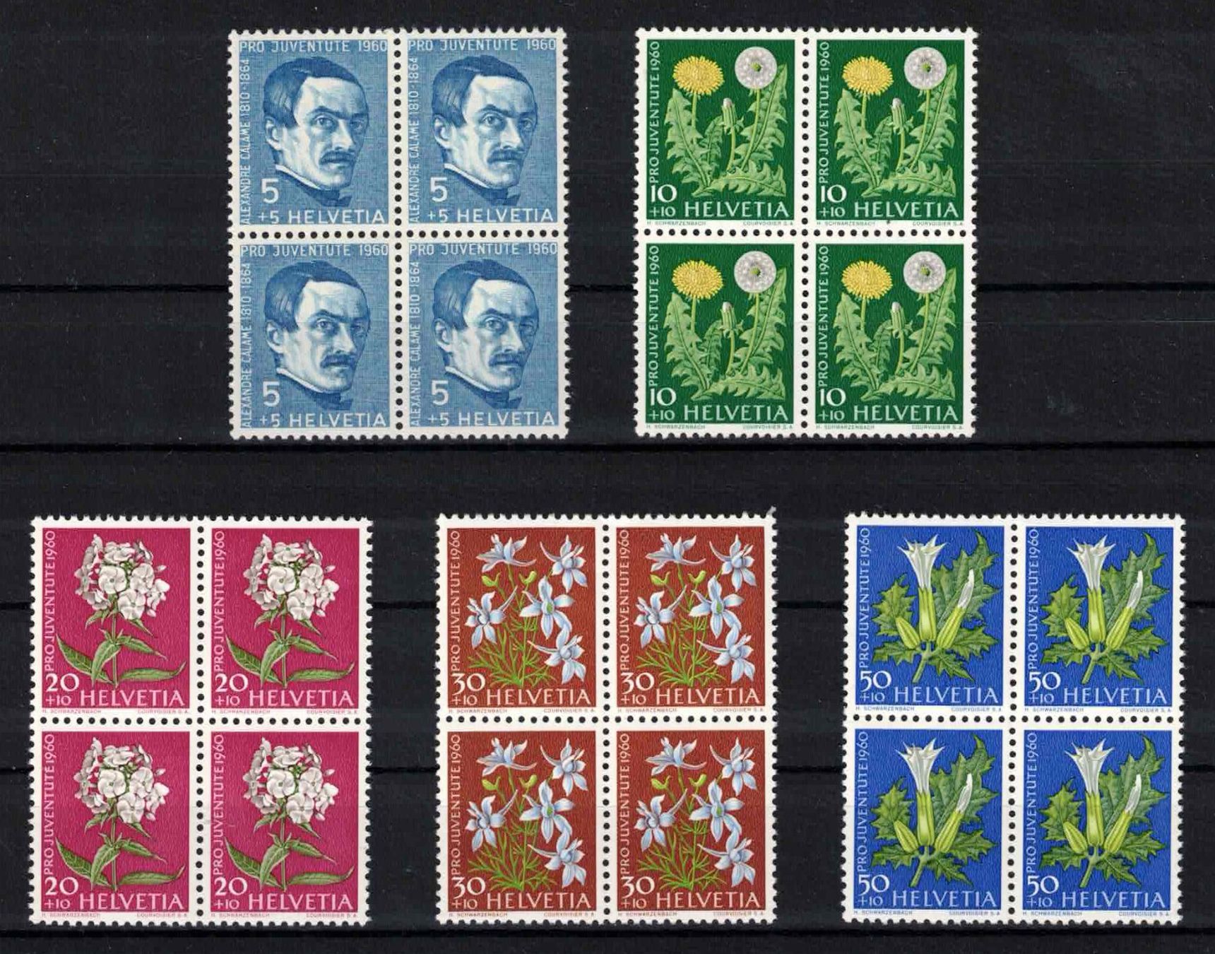 Tutti i francobolli: Pro Juventute 1960 im 4er-Block, postfrisch ** – Nuovo (secondo la descrizione) da Nuglar venduto da Stamp88