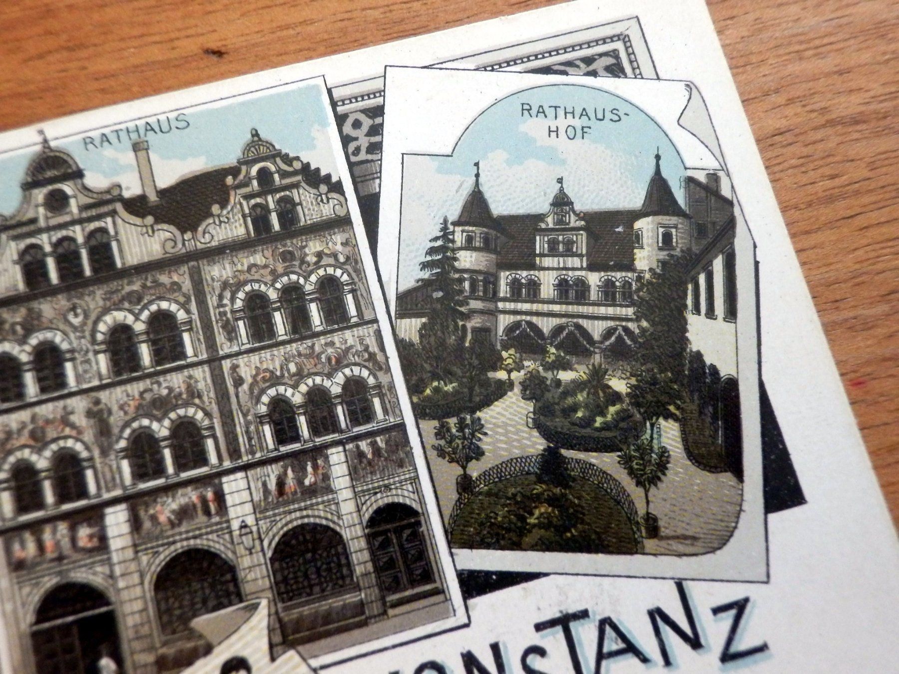 Ansichtskarten: Lithographie: Gruss aus Konstanz 17.5.99 – Gebraucht aus Ueberstorf von dinbau 1