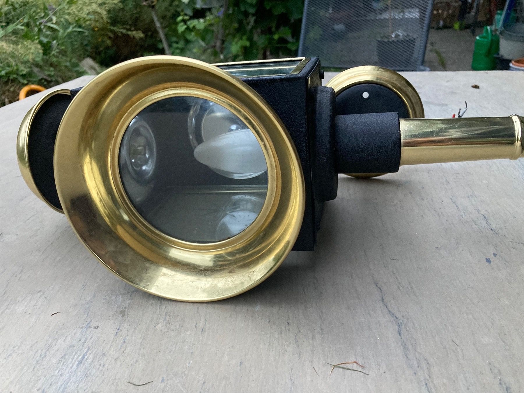 Lampade: Schöne Kutscherlampe elektrifiziert – Usato da Moerschwil venduto da Corsica61 9