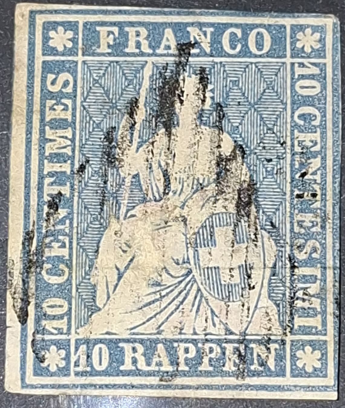 Tous les timbres: Strubel 23A3 mit Befund Kat. 110.- – D'occasion à Balgach par SIMEON27