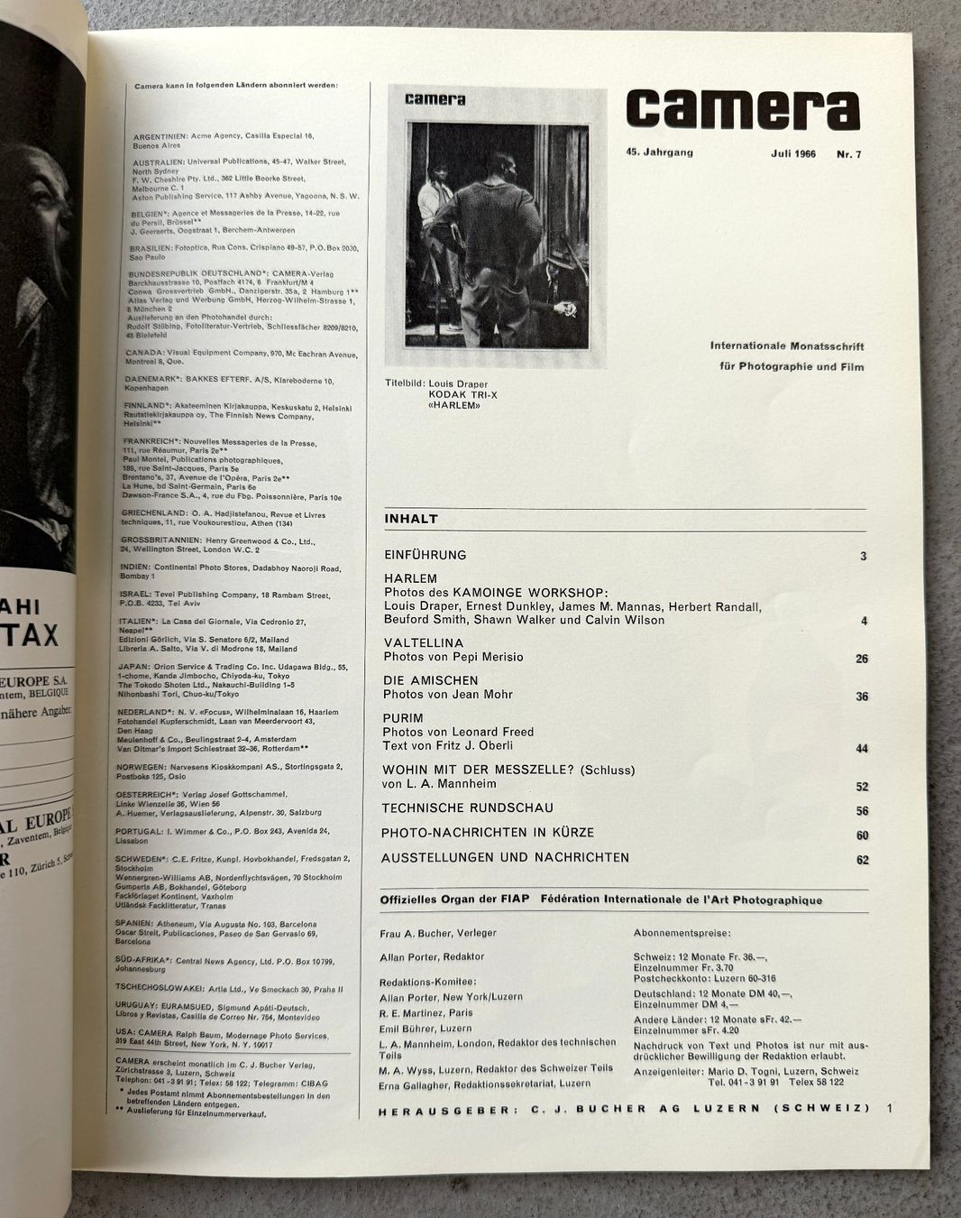 Zeitschriften & Magazine: camera, Juli 1966 – Gebraucht aus Birsfelden von aujoomoo 1