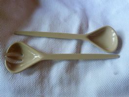 Salatbesteck beige