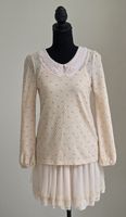 Vintage süsses Spitzenkleid mit Rüschen & Schleifchen, Gr XS