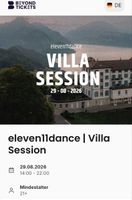 eleven11dance Villa Session 29.08.2026 ticket (3x vorhanden)