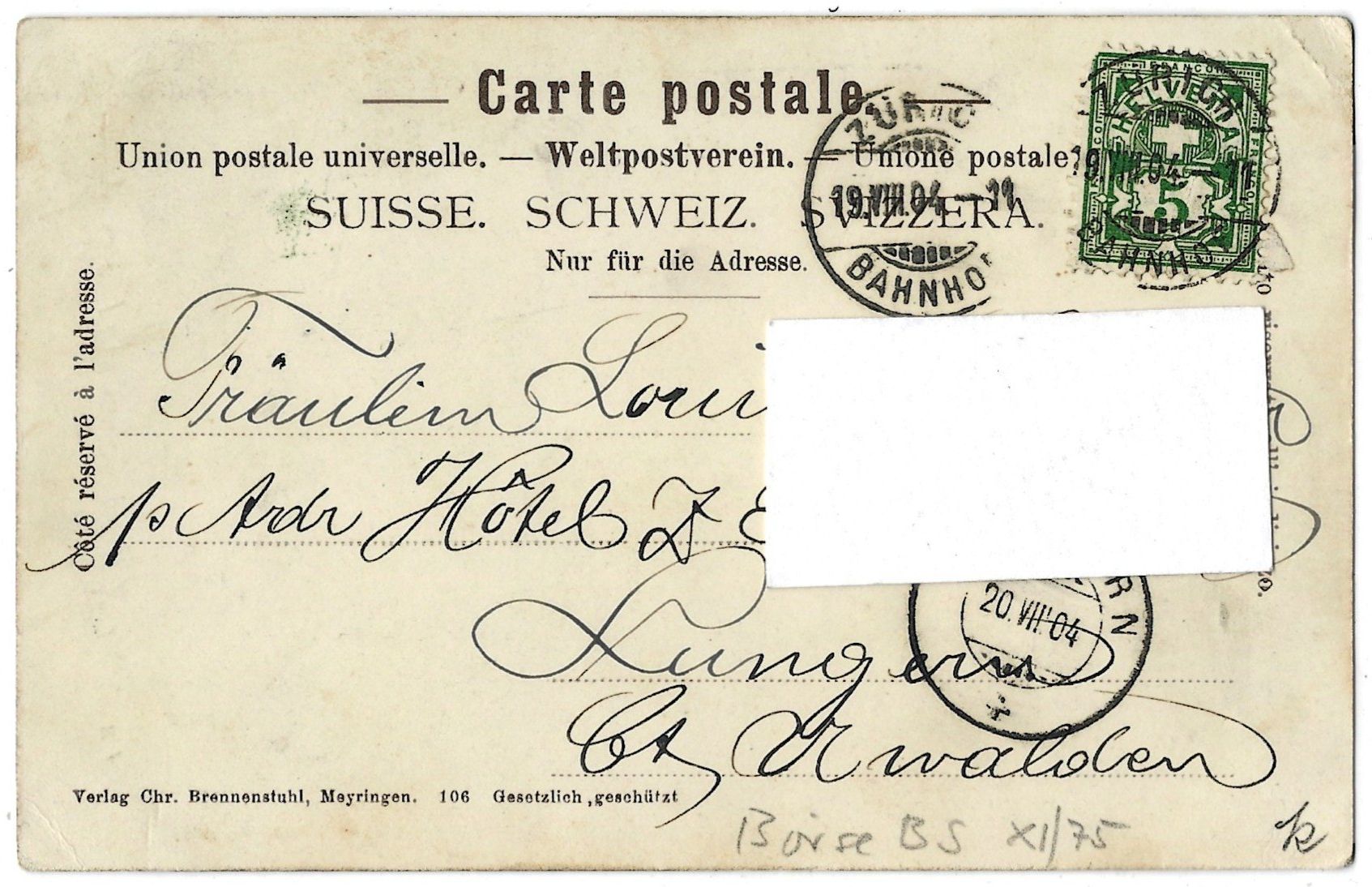 Cartoline postali: Auf  nach  der  Kleinen  Scheidegg  /    2064  m – Usato da Bütschwil venduto da Jackson1A 1