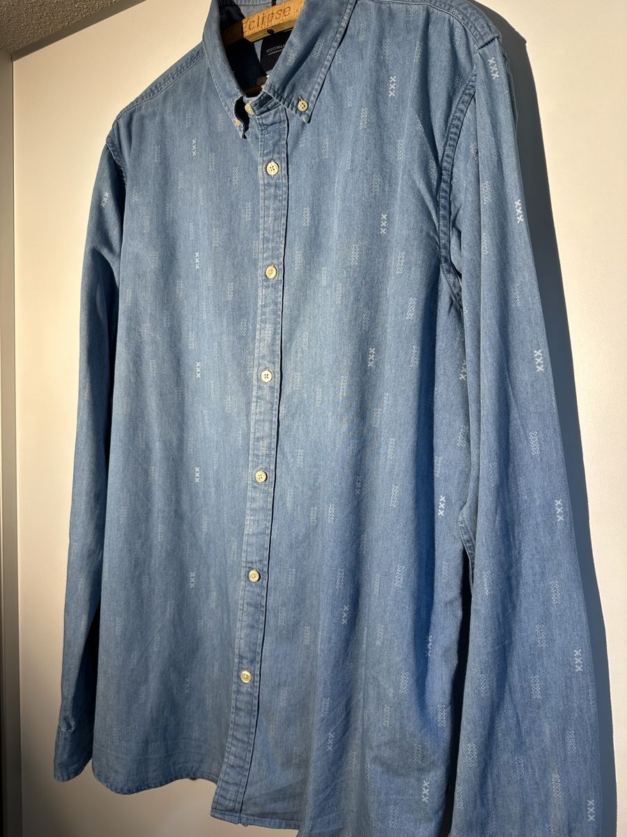 Camicie: Scotch & Soda Herren-Hemd Hellblau Gr. XL – Usato da Therwil venduto da jonasiw