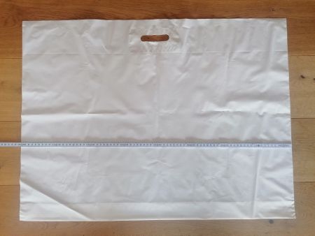 100 Plastiktaschen XXL mit 80x60cm aus recyceltem Plastik