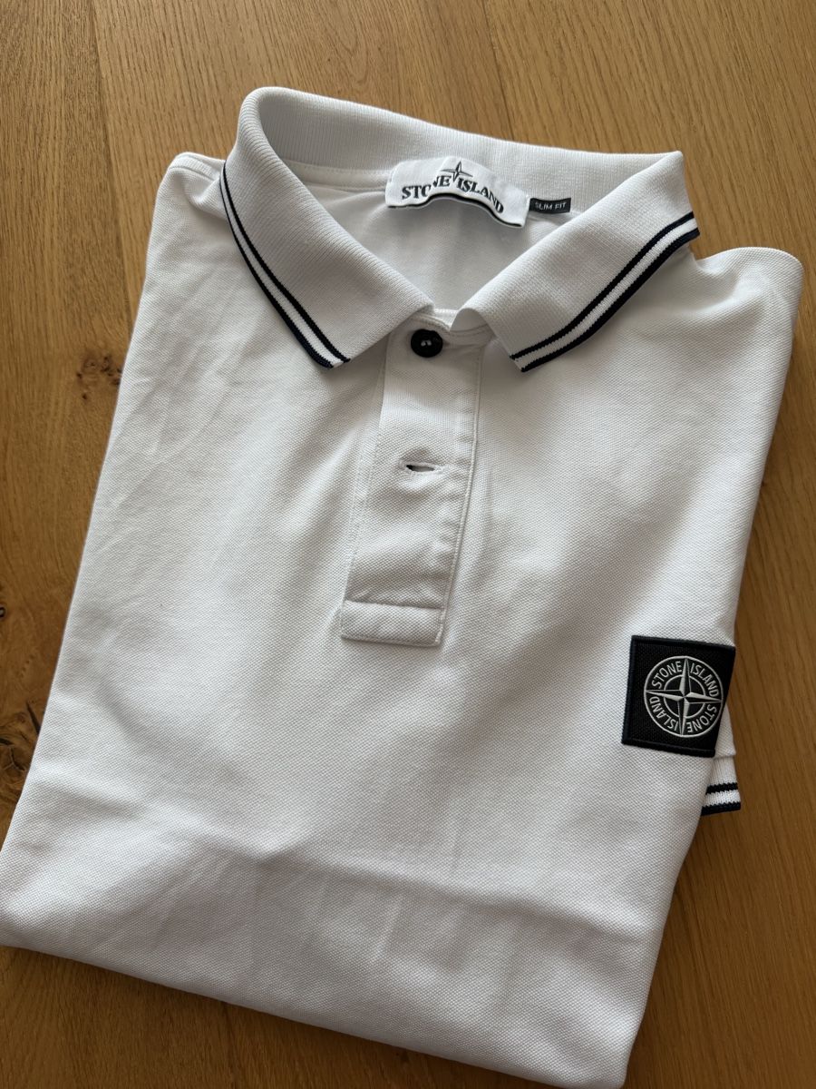 Stone Island Polos: Stone Island Polo L weiss – D'occasion à Maienfeld par hfo_b9jq