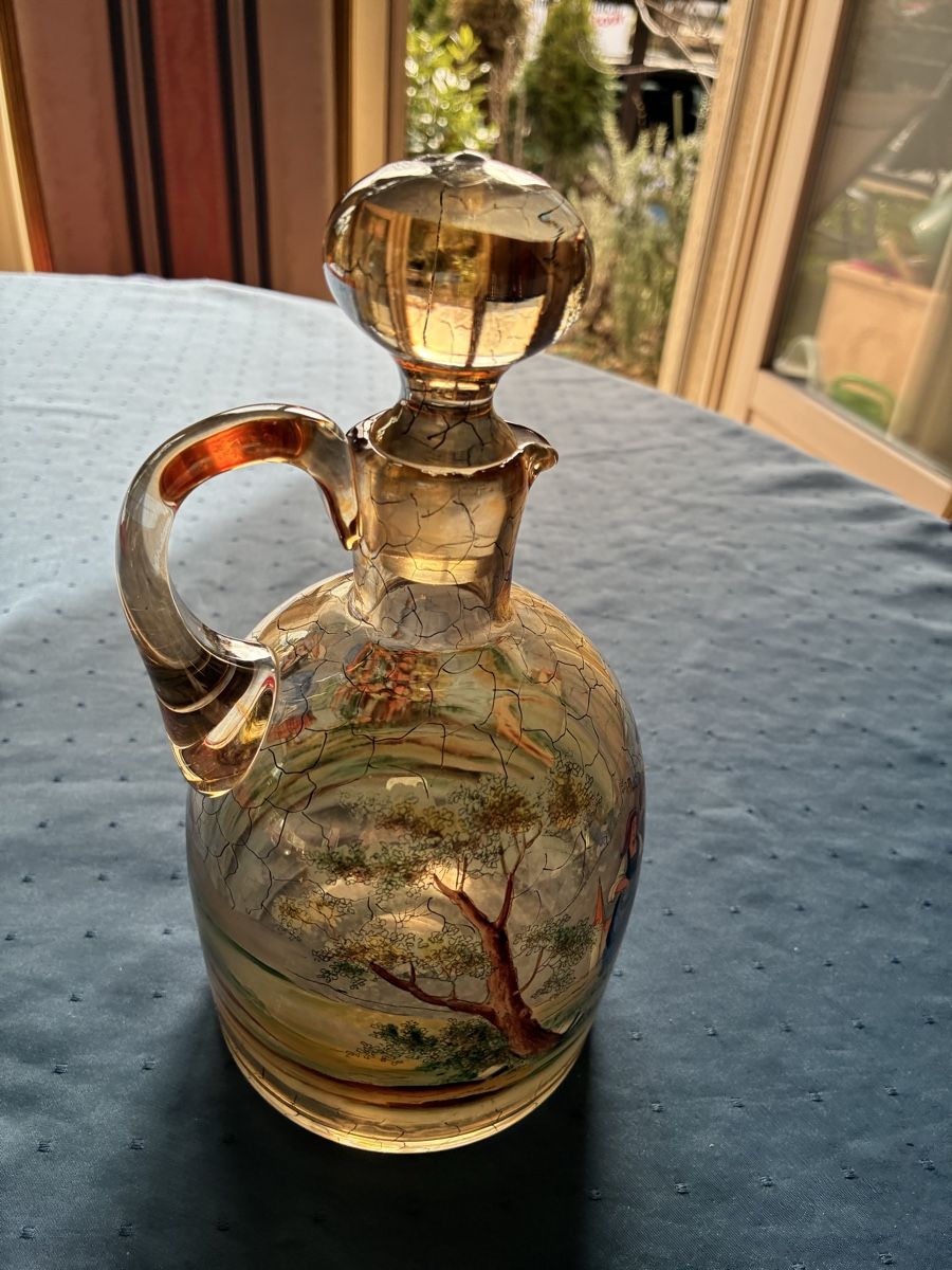 Caraffe: Glaskaraffe + 3 Gläschen mit Landschaftsmotiv – Usato da Dornach venduto da Rosengarten 4