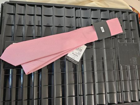 Neu Herrenkrawatte rosa Grösse 50 One Size