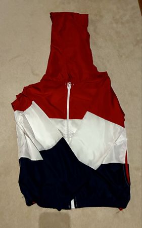 Stylish Windbreaker Jacket - Red, White and Blue!
