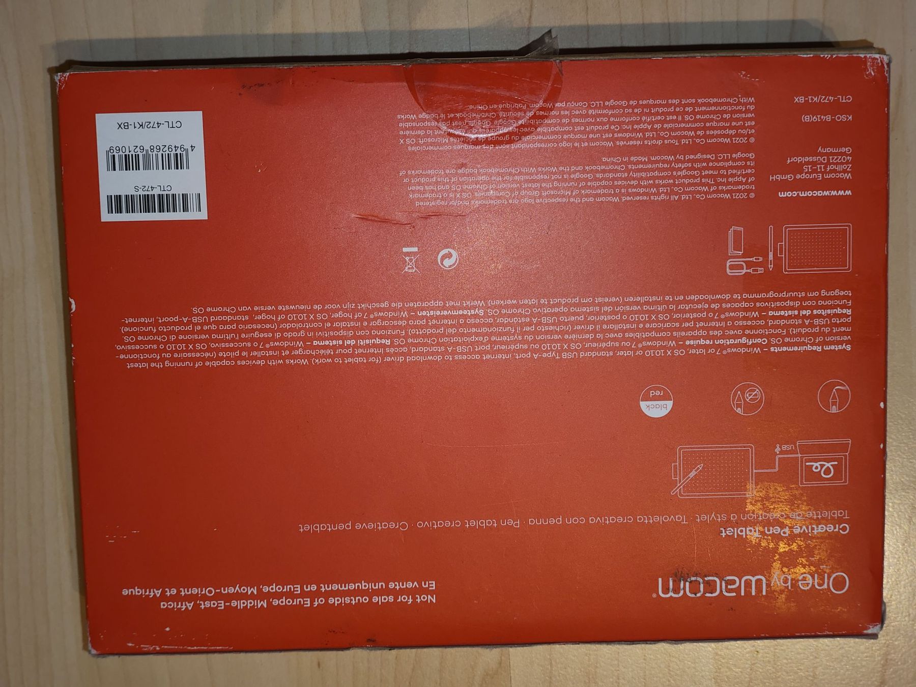 Wacom Tablettes PC: Wacom One Pen Tablet CTL-472 Grafiktablett – Neuf (Voir description) à Safenwil par Ricifizz 4