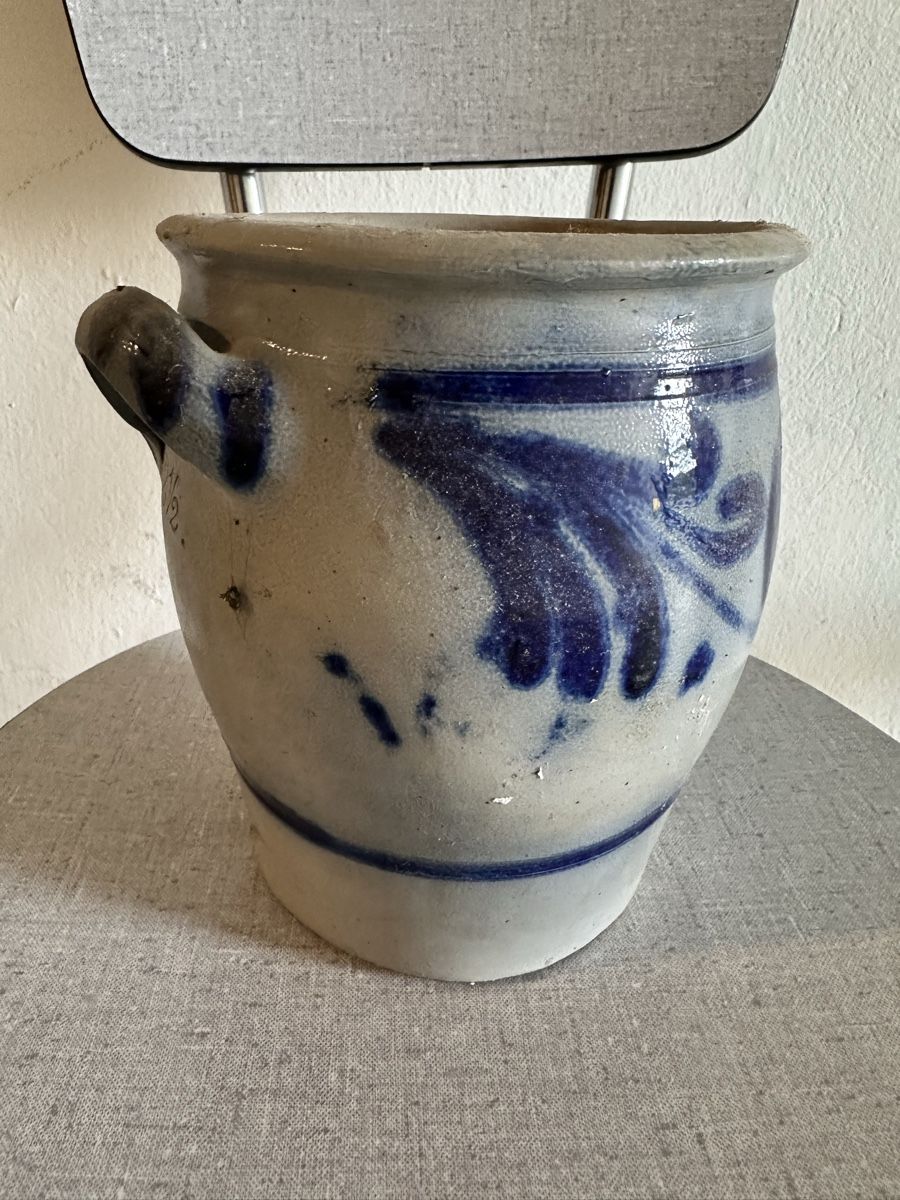 Töpfe: Rustikale Vintage-Topf mit Henkel, blau bemalt. – Gebraucht aus Zürich von isa_yzc7
