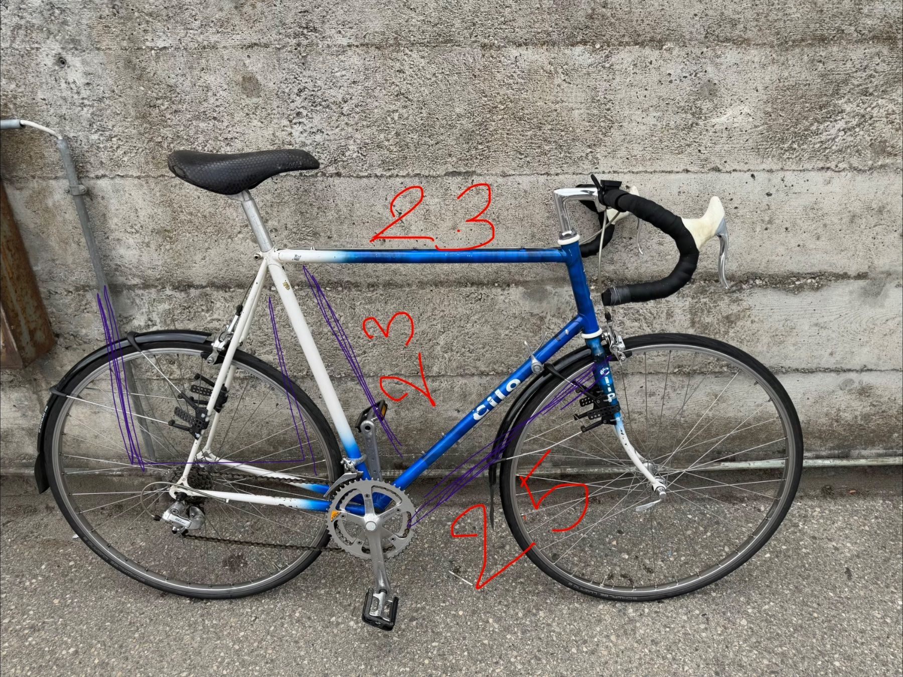Biciclette: Vélo de course Cilo bleu blanc utilisé – Usato da Yverdon-les-Bains venduto da hal_jq27