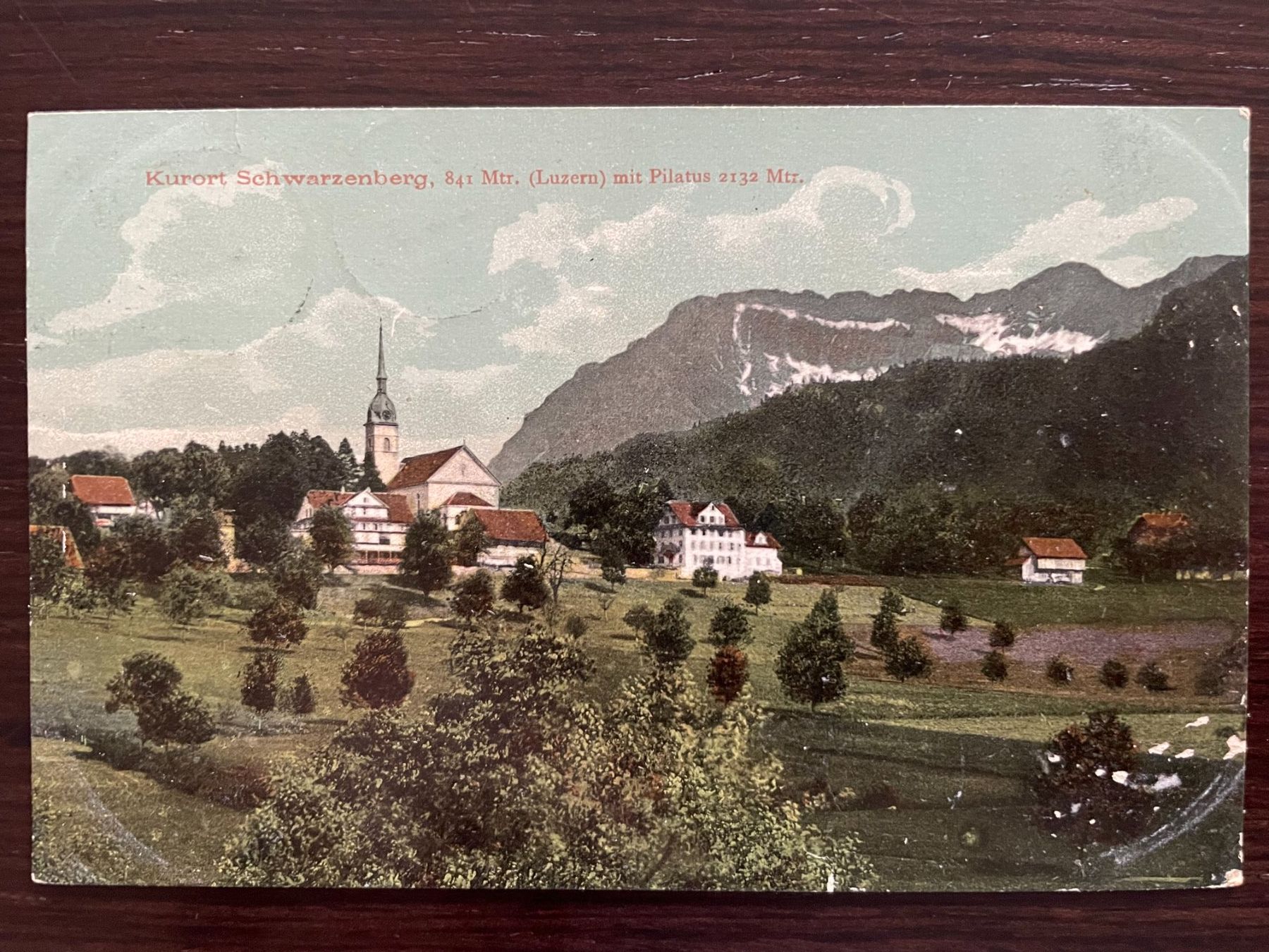 Ansichtskarten: SCHWARZENBERG LU Kurort, 5 Ansichtskarten 1906 - 1909 – Gebraucht aus Wald ZH von TLILEF 5