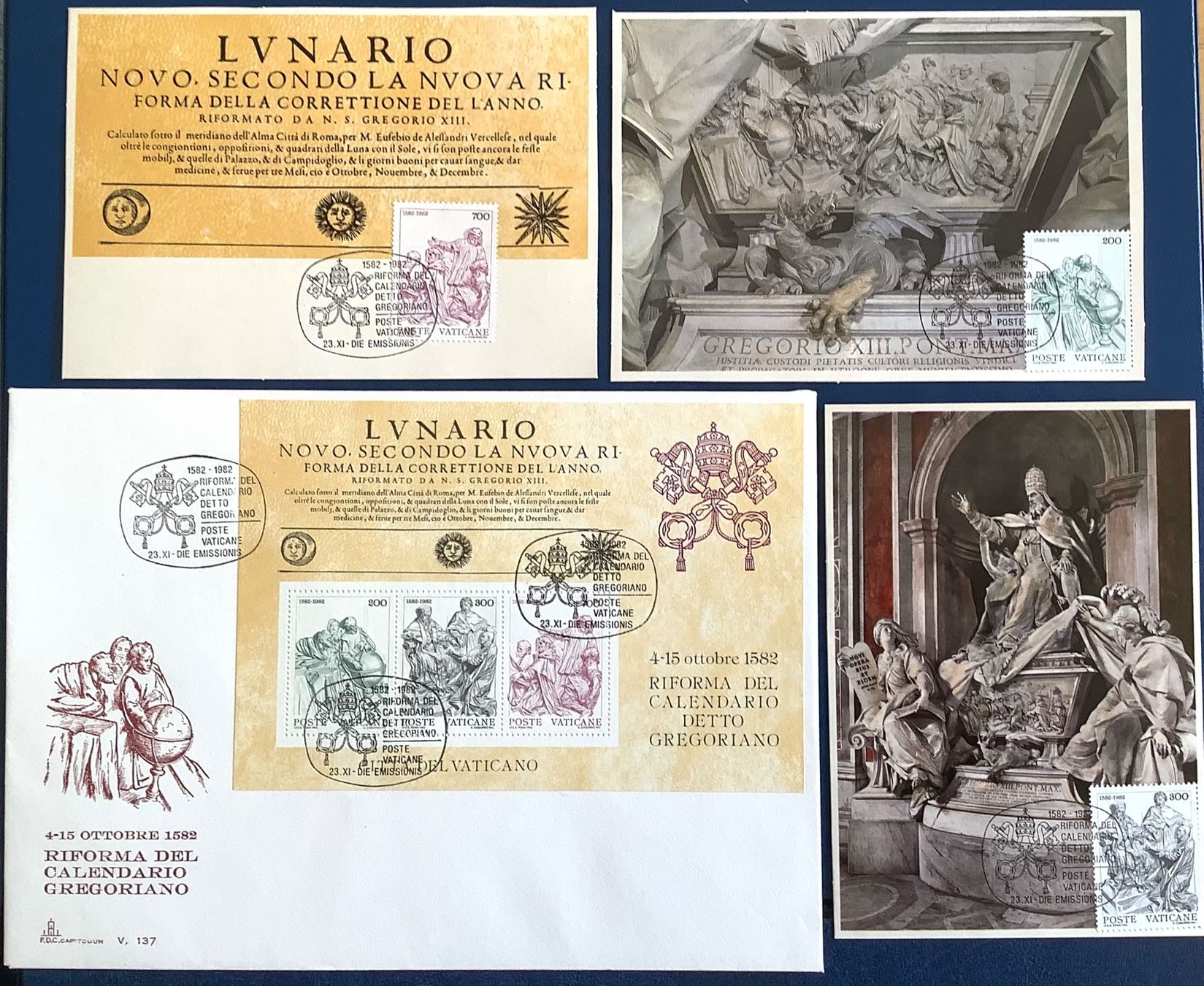 Tous les timbres: 1982- 400 Jahre Gregorianische Kalender FDC + Maximumkarten – Neuf (Voir description) à Liestal par Skunk02
