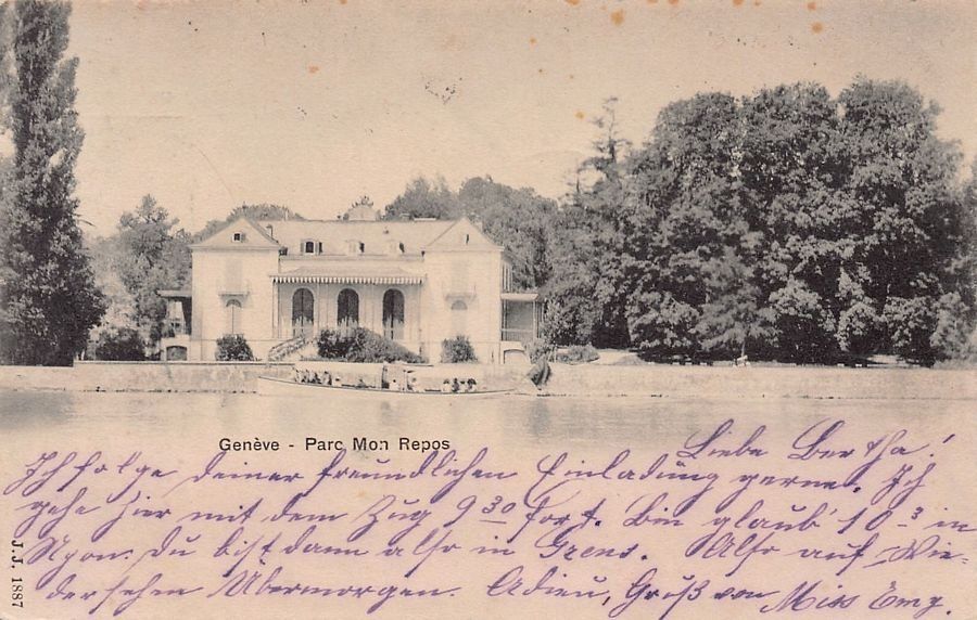 Cartoline postali: Genève, Parc Mon Repos, circulée 1900 – Usato da Frauenfeld venduto da POML