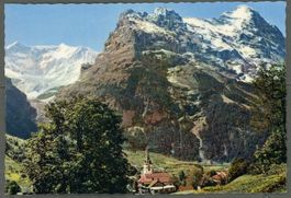 AK col Grindelwald BE Fiescherhörner und Eiger ≈ 1960 