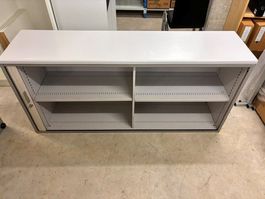 Büromöbel Querrollladenschrank weiss grau gebraucht