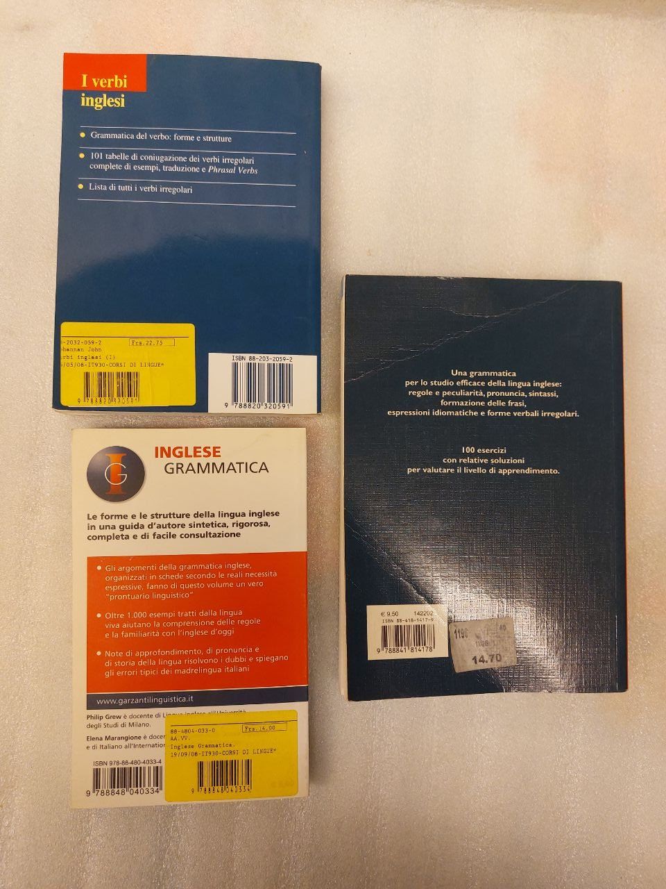 Bücher: 3 libri Inglese - Grammatica e Verbi - Frs 1 – Gebraucht aus Pambio Noranco von Pol69 1