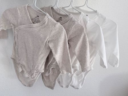 H&M Langarmbodys Baumwolle Gr. 62 Wickelbody Set