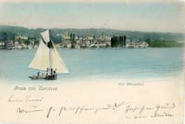 Männedorf  ZH  am Zürichsee  /  Segelboot    um 1905