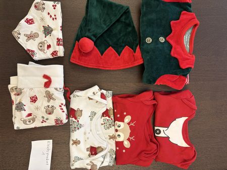 Kleiderset Baby Weihnachten 1