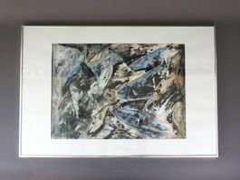 Bild Aquarell mit silbrigem Rahmen