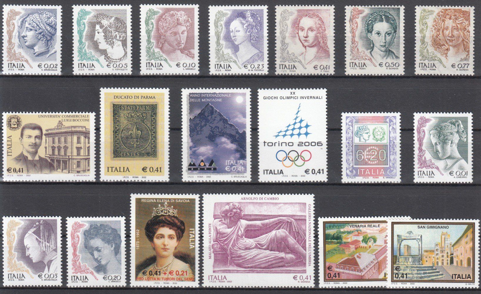 Alle Briefmarken: Italien 2002 postfrisch – Gebraucht aus Bürglen TG von StampGraf 2