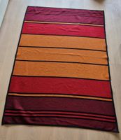 Bettdecke/Überwurf rot orange gestreift ca. 140x200cm 