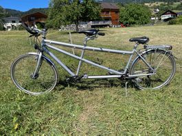 Tandem Fahrrad Aluminium silber Shimano XT gebraucht