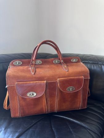 Sac en cuir vintage de voyage, style mallette de docteur
